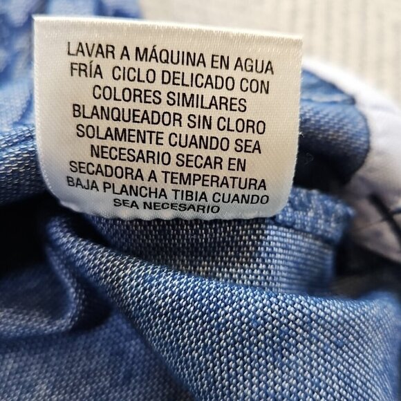 Tasso Elba Polo Shirt Men's Medium Navy Blue Floral Short Sleeve Hidden Buttons - Picture 7 of 12